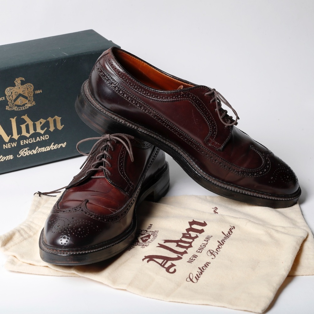 Alden 975 Shell Cordovan Long Wing Blucher Size 12 - Picture 2 of 8